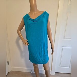 Michael Stars Blue Cowl Neck Sleeveless Tunic Top/ Dress